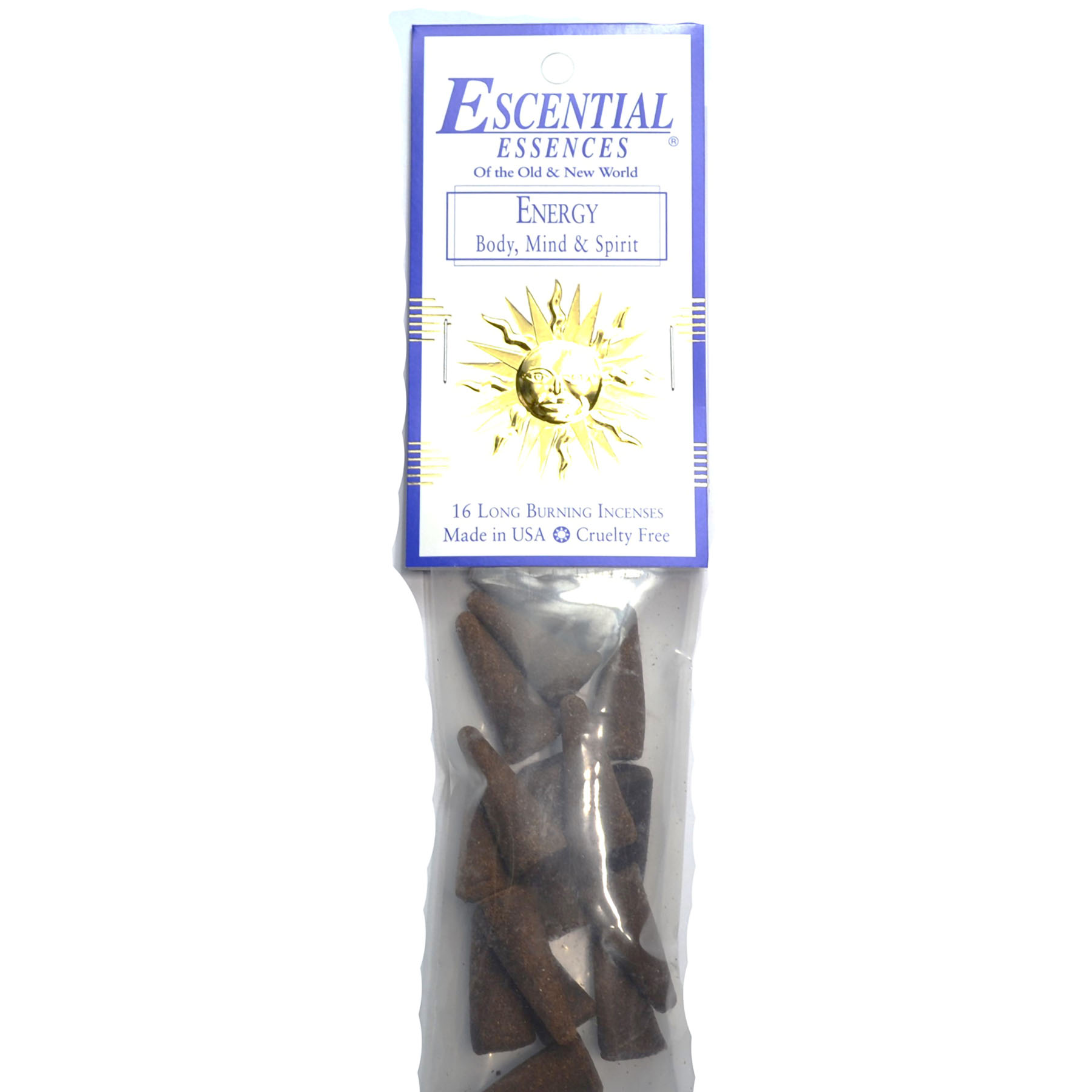 16/pk Energy escential essences incense cones (image for) 16/pk Energy escential essences incense cones